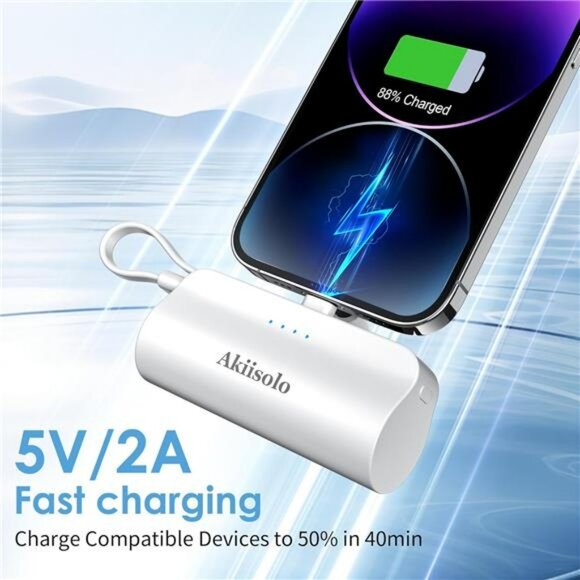 Mini Portable Charger Power Bank Fast Charging Battery Pack for iPhone and AirPo - Picture 3 of 8
